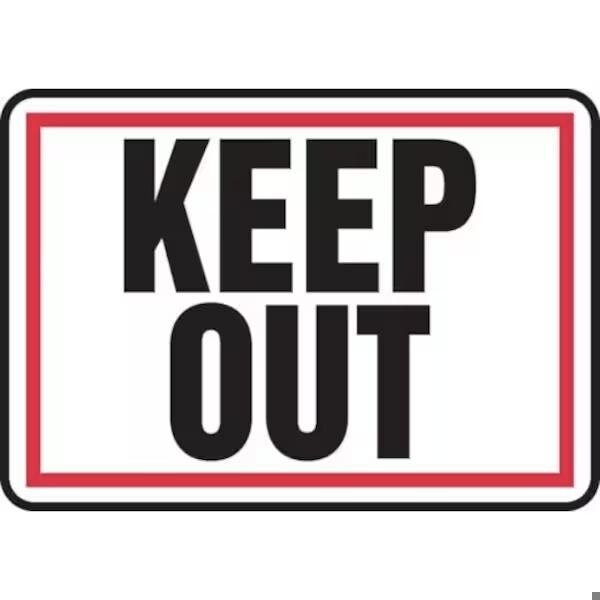 Accuform SAFETY SIGN KEEP OUT RED BORDER 7 in MADM551VS - main